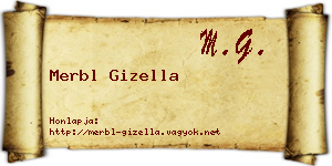 Merbl Gizella névjegykártya